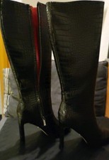 Stiefel 40 schwarz rot veganes