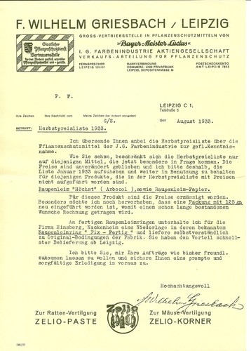 Brief wilhelm griesbach - wilhelm,