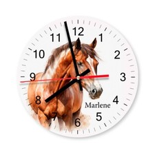 Wanduhr Pferd mit Name Uhr