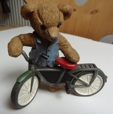 Toller Gilde Bär als Biker Radfahrer mit Fahrrad ca. 10 x 10 cm TOP RAR