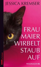 Frau maier wirbelt - staub, auf