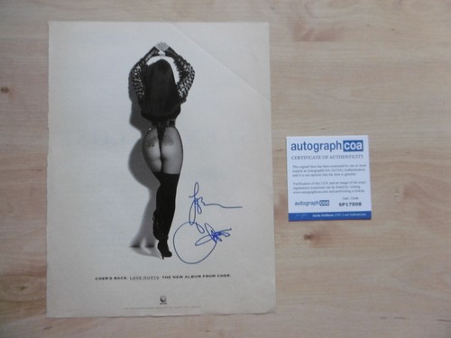Cher autogramm signed - cher, a4