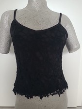 Apart Oberteil mit Häkelspitze  schwarz Größe 38