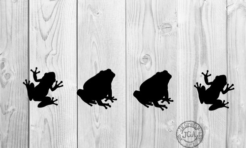 Aufkleber frog frosch - 4x,
