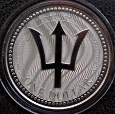 1 OZ / UNZE - TRIDENT - BARBADOS - 2017 - Silbermünze in Kapsel