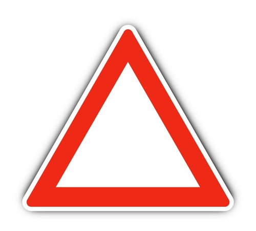 Warndreieck - , (rot/weiß)