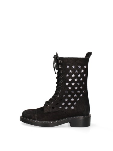 Damen echtleder stiefelette - echtleder,