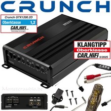Crunch 1200 Watt mini Digital Verstärker GTX1200.2D 2-Kanal Auto Endstufe
