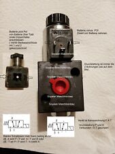 Hydraulik  3/2 Wege -Ventil -24 Volt innen Gewinde 1/2 ² integrierte Grundplatte