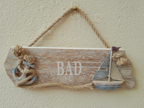 25cm bad schild - schild, wanddeko