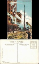 Postcard New York City Water Tower in action. Feuerwehr 1925