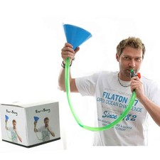 Bier Bong mit Trichter Schlauch und Ventil Gag Kirmes Junggesellenabschied Spiel
