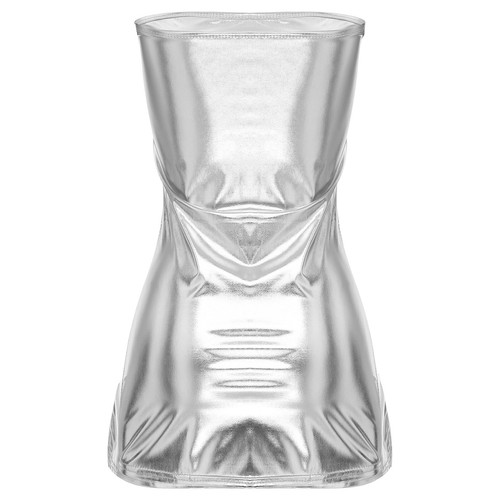 Damen wetlook sexy - wetlook, minikleid