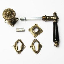 Jugendstil Gründerzeit Haustür- Wohnungstür Beschlag Messing antik  #46-PZK-AS 