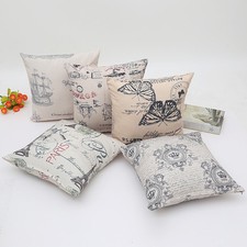 Kissenhülle Vintage Postcard Kissenbezug Dekokissen  45x45 cm mit Reißverschluss