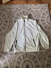 Melka Herren Jacke Weiß Windbreaker Gr. 58 (L-XL) Vintage Y2K Oversized Creme