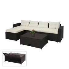 B-Ware Poly-Rattan Garnitur MCW-J34, Sitzgruppe Sofa, braun, Kissen creme-beige