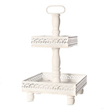 Melko® Metall Etagere weiß 2