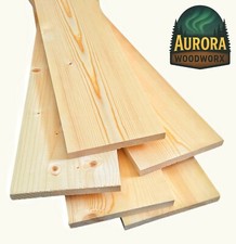 Massivholz Kiefer Brett 18 mm stark 190 mm breit glatt gehobelt Vierkantkante Holz