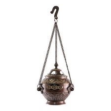 Dragnar - Räucherschwenkgefäß aus Messing rustikal Weihrauchschwenker Schwenker