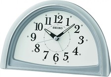 Wecker Quarzwecker analog Licht Schlummer-Funktion silber Seiko QHE166S