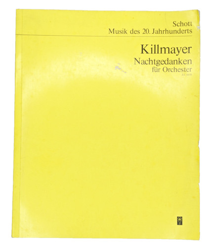 Noten killmayer nachtgedanken - killmayer,