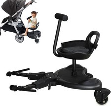 Universal Buggy Board mit Sitz, 2 in 1 Kinderwagen Stehbrett, 2-6 Jahre Belastung 25kg