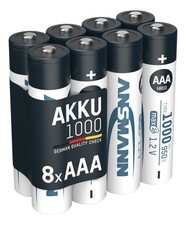 8x ANSMANN NiMH Akku Micro AAA