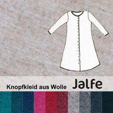 Knopfkleid aus 100% Wolle vom Merinoschaf – Mode von JALFE
