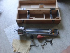 Aspirations-Psychrometer im Holzkoffer mit Schein, Wilhelm Lambrecht