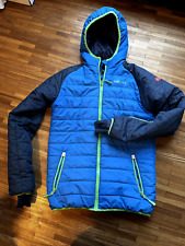Trollkids: Tolle Marken Winterjacke Skijacke mit Schneefang blau Größe 176 - top
