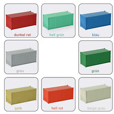 8Stk. Spur H0 1:87 20ft Container Versand Güterwagen Modelleisenbahn Wagen