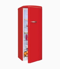 Exquisit RKS 325-V-H-161 E Retro-Kühlschrank Rot, ohne Gefrierfach