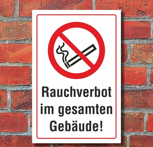 Schild rauchverbot gesamten - schild, im