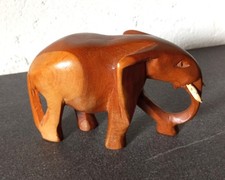 1 Elefantenfigur Deko-Figuren Elefanten aus Holz  - alt