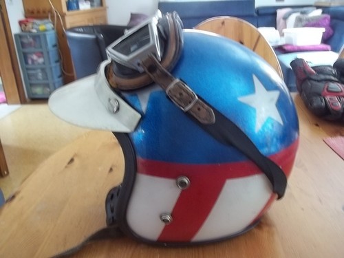 Motorradhelm deko retro - motorradhelm,