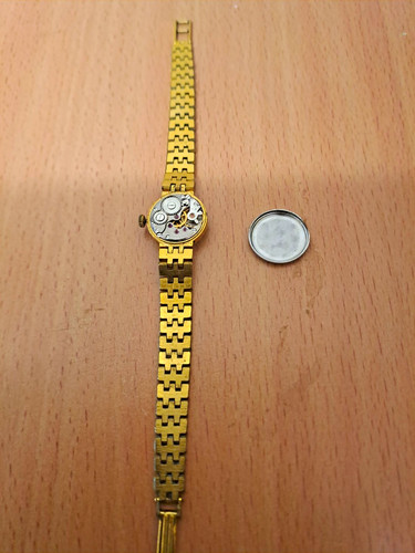 Anka mit echte - echte, gold,armbanduhr
