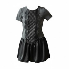 Manoush Kleid Grau Leder