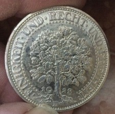 WEIMAR 5 REICHSMARK 1928 D #