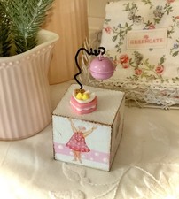 Herbst Winter Weihnacht Deko Holzwürfel Tilda Rosa Geschenk Handarbeit