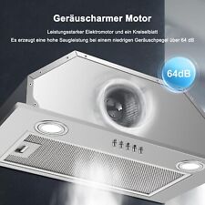 KICHPOWER Dunstabzugshaube Unterbau 52cm, Abzugshaube 300m³/h Leise Motor,LED