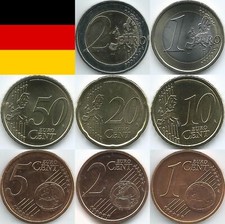 Deutschland Euromünzen von 2020 bis 2025, unzirkuliert/bankfrisch