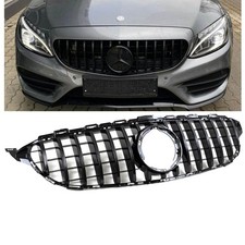 Kühlergrill Schwarz passt für Mercedes C-Kl. W205 S205 Mopf Sport-Panamericana