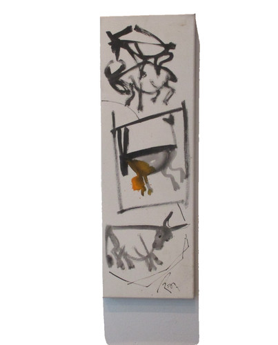 Tiere esel 60x20 - orig., sign