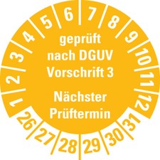 Prüfplakette Gepr.n. DGUV