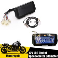 Multifunktions-Motorrad LCD Digital Tachometer Kilometerzähler Kph Mph DC 12V