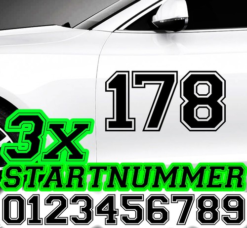 Startnummer 3xziffern - =,
