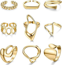 Ringe Frauen Set Gold, Ringe