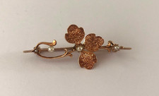 Jugendstil Brosche 585 Rotgold