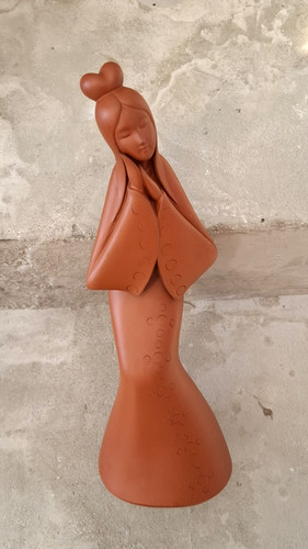 Vintage terrakotta tonfigur - terrakotta,